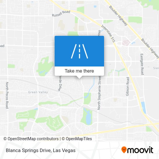 Blanca Springs Drive map