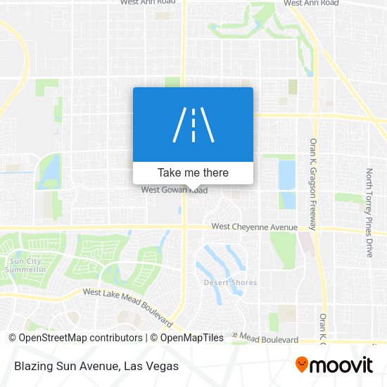Mapa de Blazing Sun Avenue