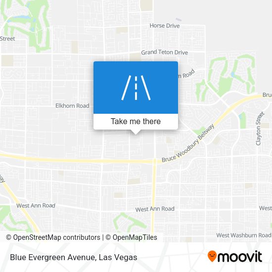 Blue Evergreen Avenue map