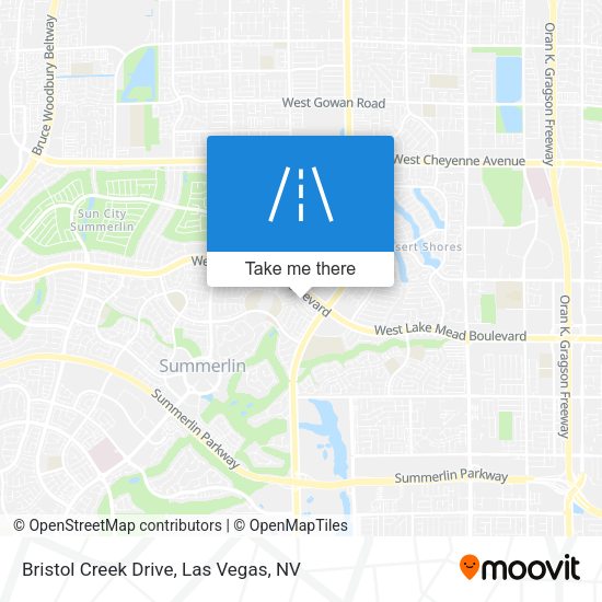 Mapa de Bristol Creek Drive