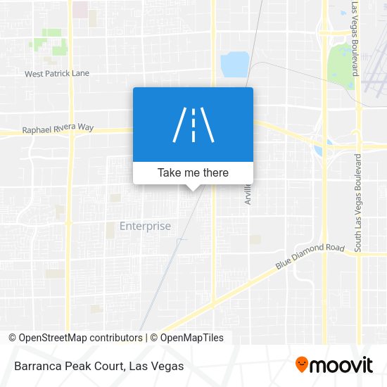 Barranca Peak Court map