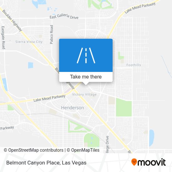 Belmont Canyon Place map