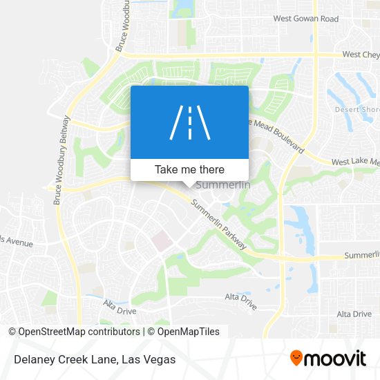 Delaney Creek Lane map