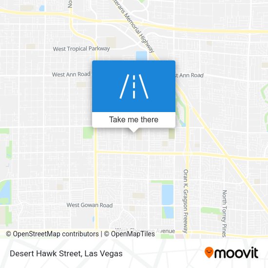 Desert Hawk Street map