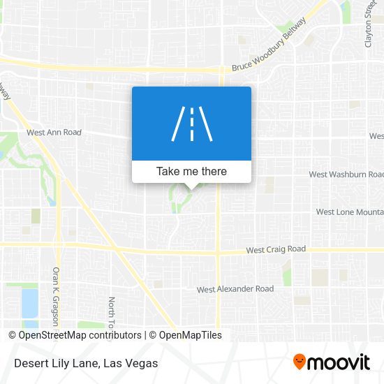 Desert Lily Lane map