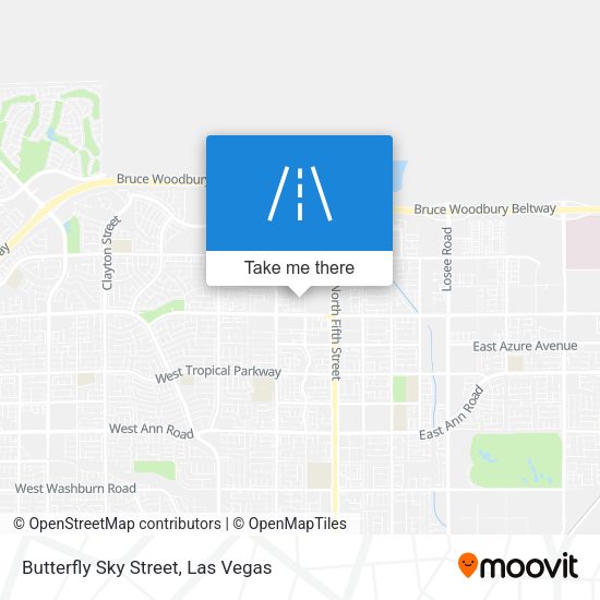 Butterfly Sky Street map