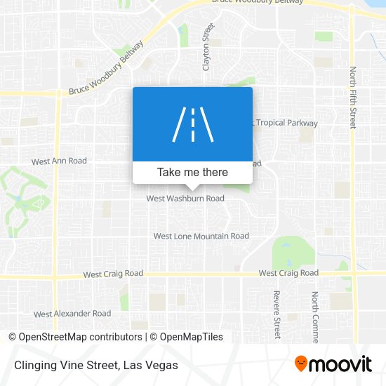 Clinging Vine Street map