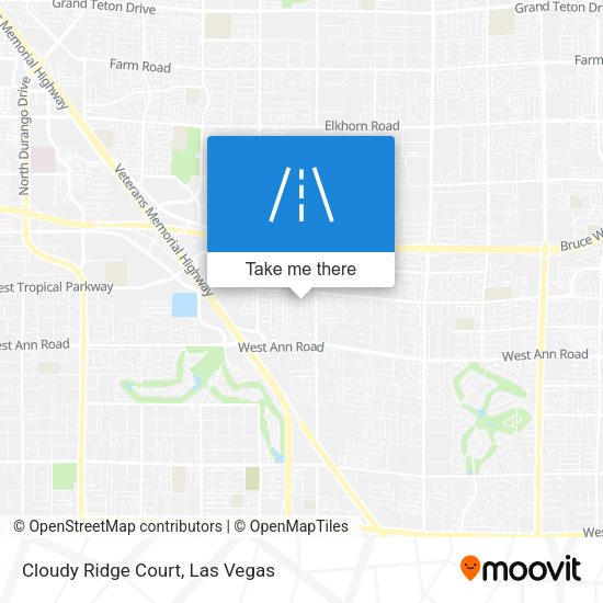 Mapa de Cloudy Ridge Court