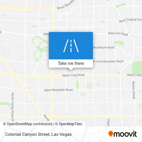 Colonial Canyon Street map