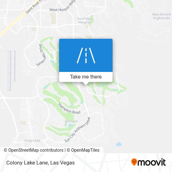 Colony Lake Lane map