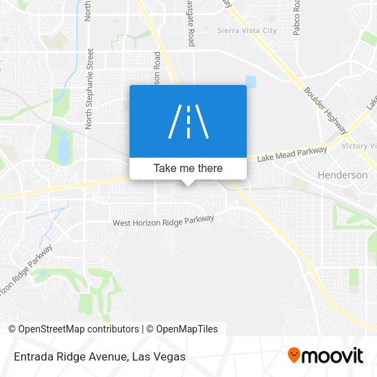 Entrada Ridge Avenue map
