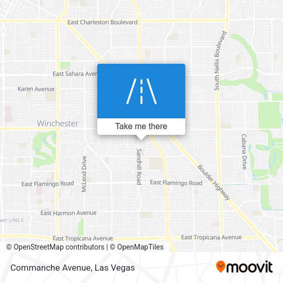 Commanche Avenue map