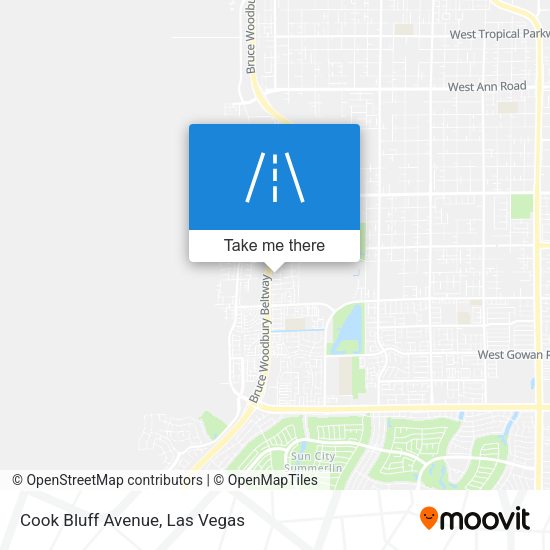 Mapa de Cook Bluff Avenue