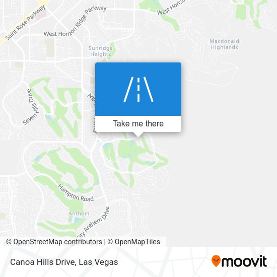 Canoa Hills Drive map