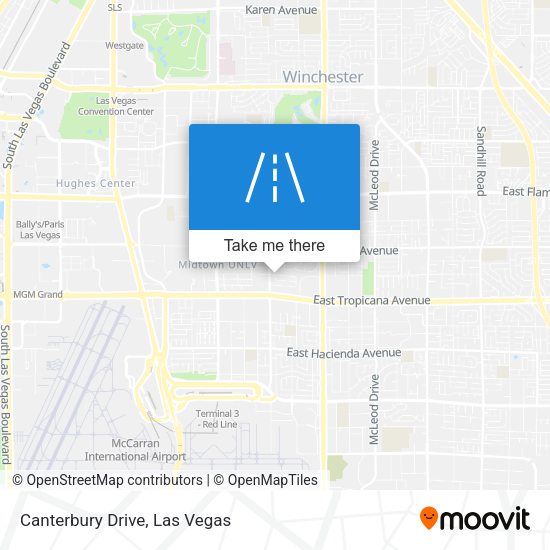 Canterbury Drive map