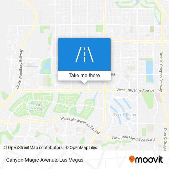 Canyon Magic Avenue map