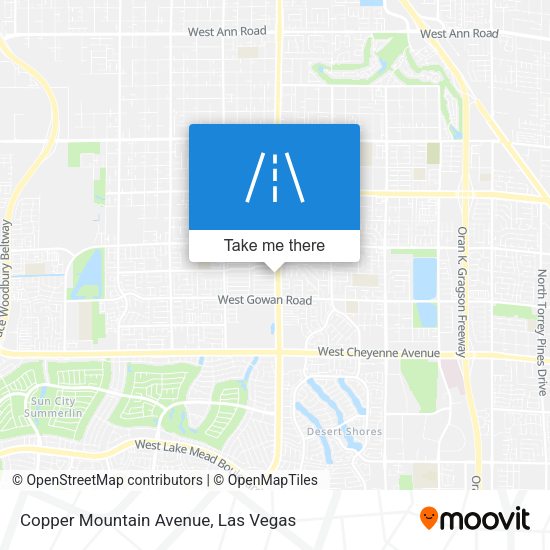 Mapa de Copper Mountain Avenue
