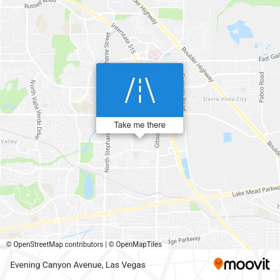 Mapa de Evening Canyon Avenue