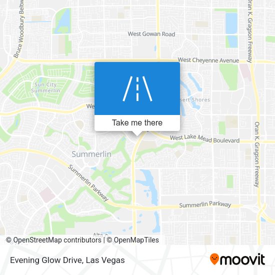 Mapa de Evening Glow Drive