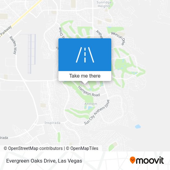 Mapa de Evergreen Oaks Drive