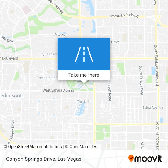 Mapa de Canyon Springs Drive
