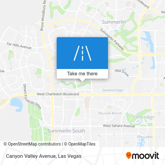 Mapa de Canyon Valley Avenue