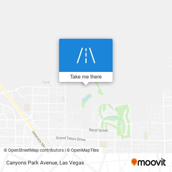 Canyons Park Avenue map