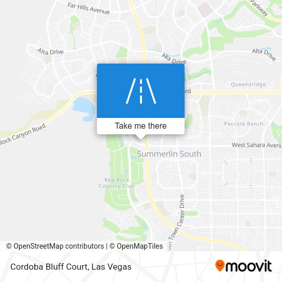 Cordoba Bluff Court map