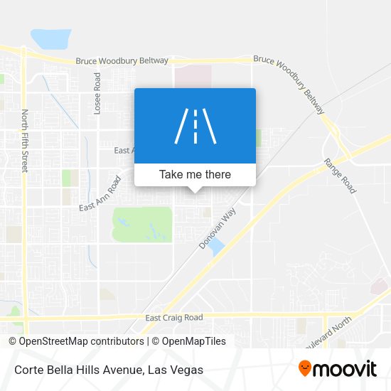 Mapa de Corte Bella Hills Avenue