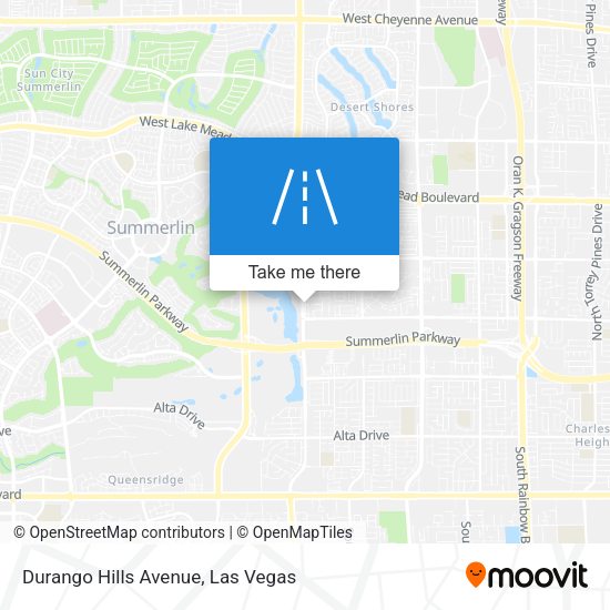 Durango Hills Avenue map