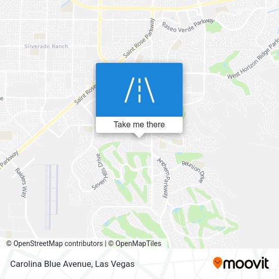 Carolina Blue Avenue map