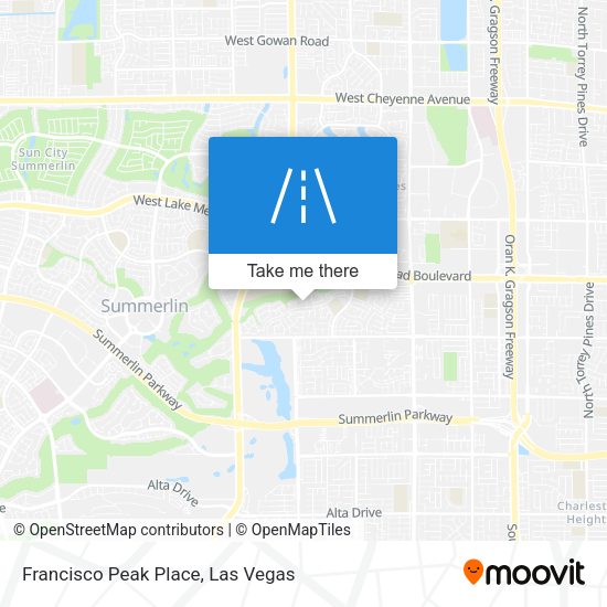 Francisco Peak Place map
