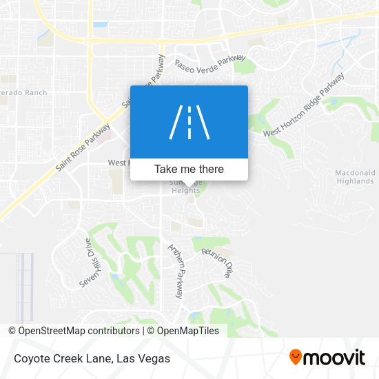 Coyote Creek Lane map