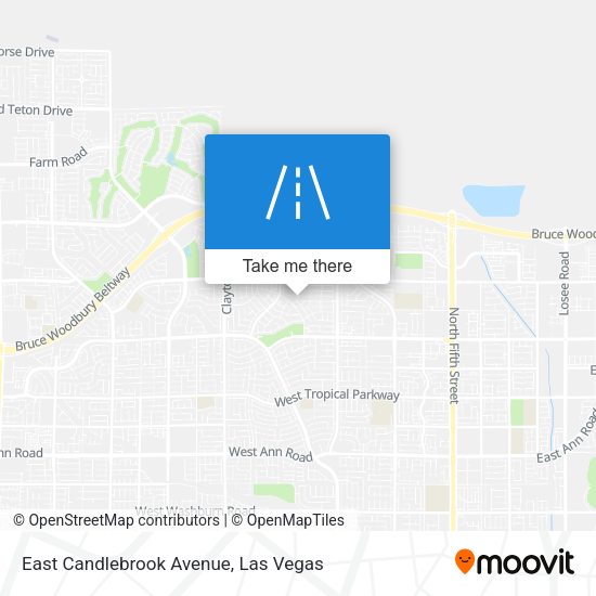East Candlebrook Avenue map