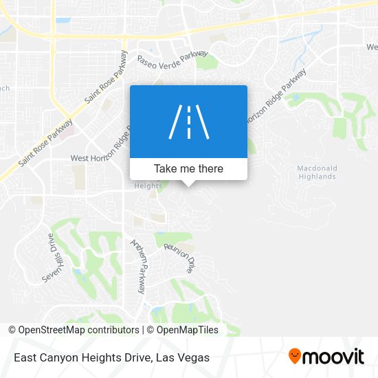 Mapa de East Canyon Heights Drive