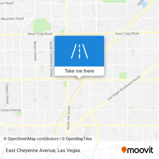 Mapa de East Cheyenne Avenue