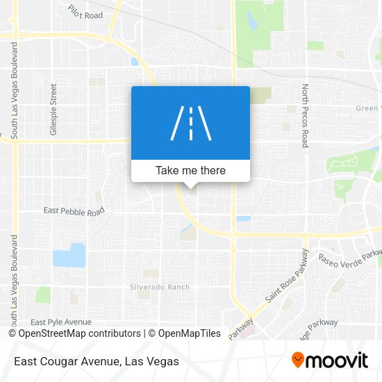 East Cougar Avenue map
