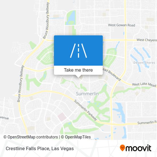 Crestline Falls Place map