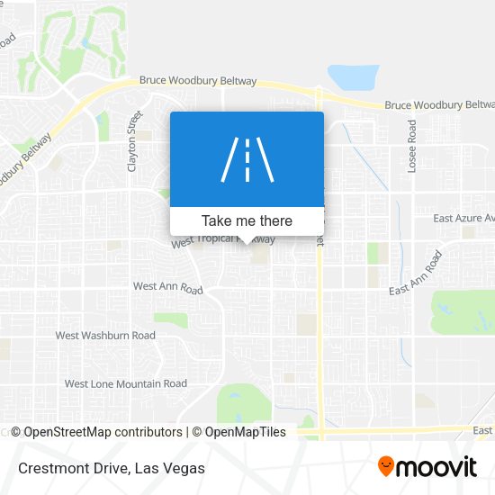 Crestmont Drive map