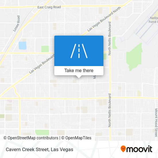 Cavern Creek Street map