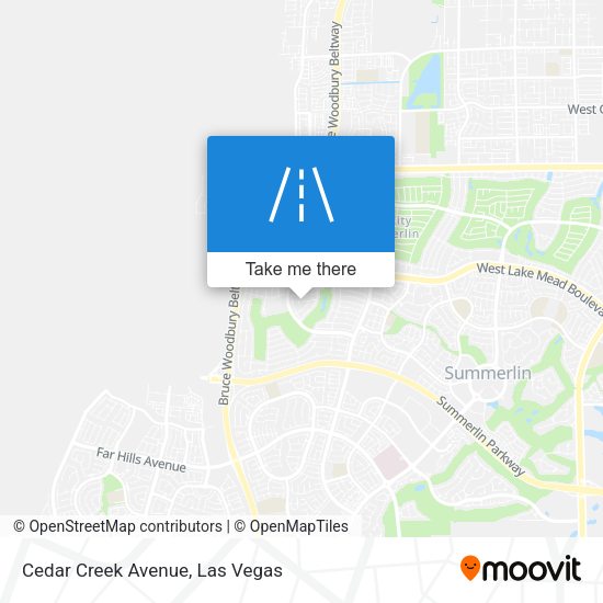 Cedar Creek Avenue map