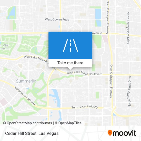 Cedar Hill Street map