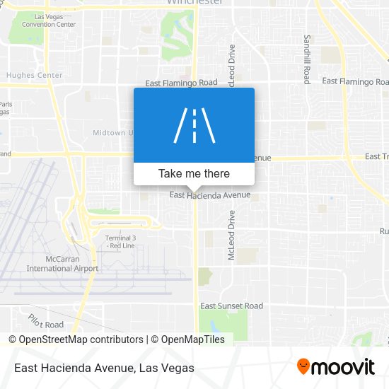 East Hacienda Avenue map