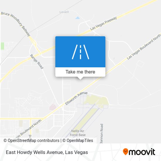 East Howdy Wells Avenue map