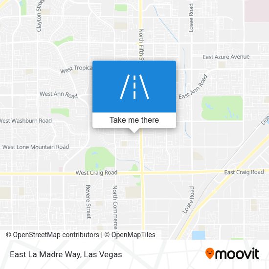 East La Madre Way map