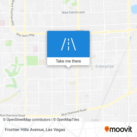 Frontier Hills Avenue map