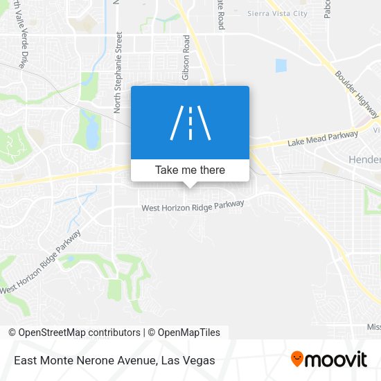 East Monte Nerone Avenue map