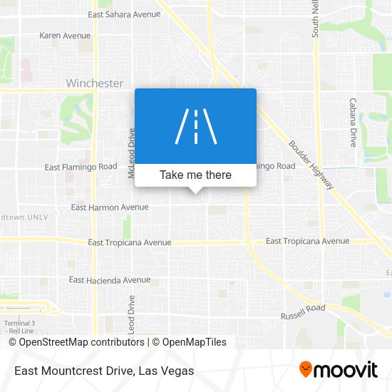 Mapa de East Mountcrest Drive