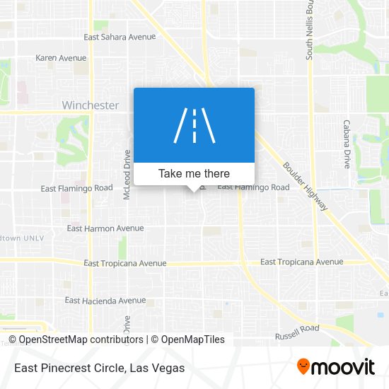 Mapa de East Pinecrest Circle