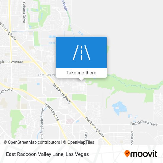 East Raccoon Valley Lane map